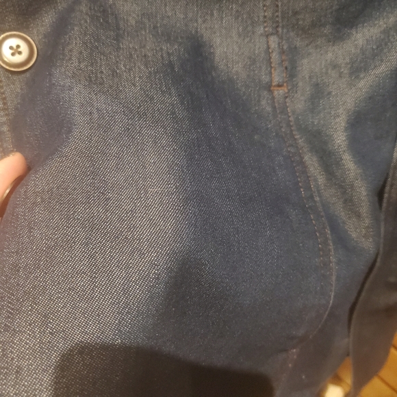 90's vibes Levis Denim trench coat xs Revolve Levi's Red Tab w belt - Picture 12 of 13